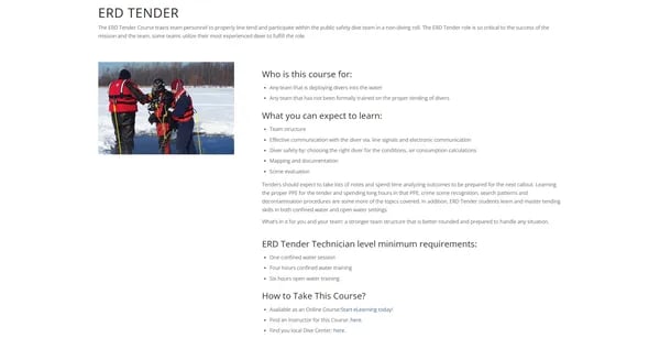Beyond the Surface: Rethinking the ERD Tender Course in Public Safety Diving Cover